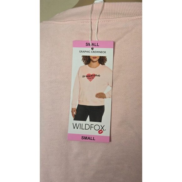 Wildfox Brunch Club Everyday Pink cotton Sweatshirt size S - Picture 5 of 8